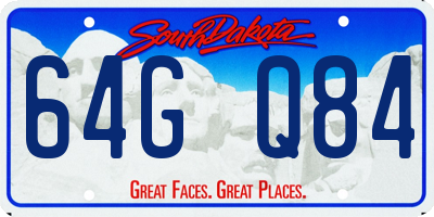 SD license plate 64GQ84