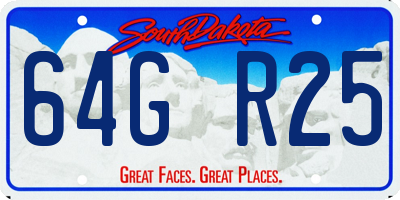 SD license plate 64GR25