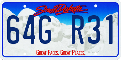SD license plate 64GR31