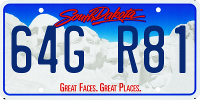 SD license plate 64GR81
