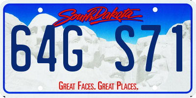 SD license plate 64GS71