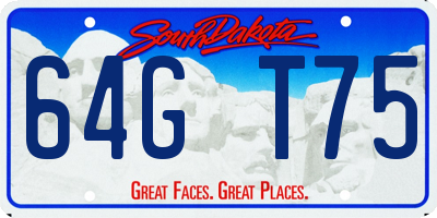 SD license plate 64GT75