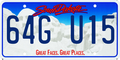 SD license plate 64GU15