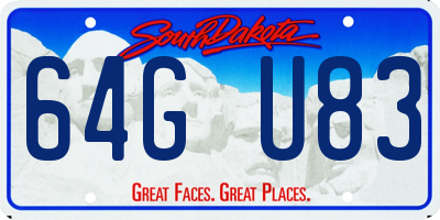 SD license plate 64GU83