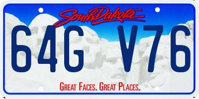 SD license plate 64GV76