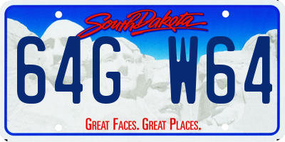 SD license plate 64GW64