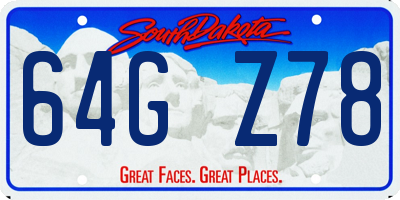 SD license plate 64GZ78