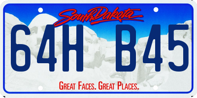 SD license plate 64HB45