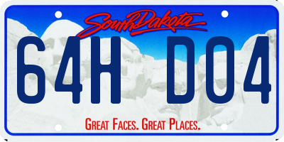 SD license plate 64HD04