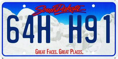 SD license plate 64HH91