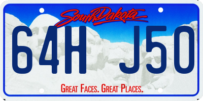 SD license plate 64HJ50