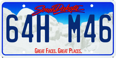 SD license plate 64HM46