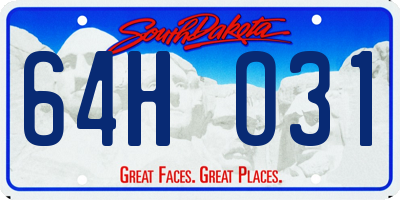 SD license plate 64HO31
