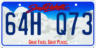 SD license plate 64HQ73