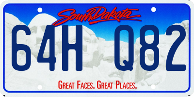 SD license plate 64HQ82