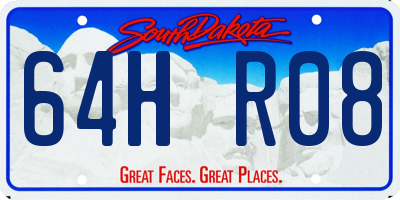 SD license plate 64HR08