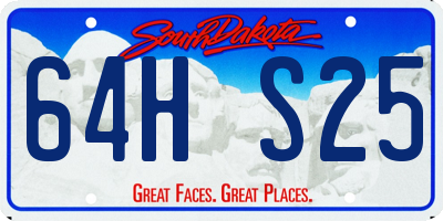 SD license plate 64HS25