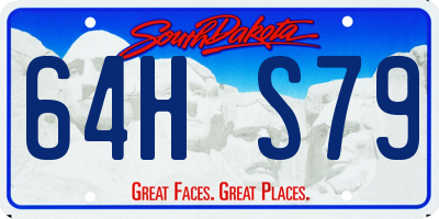SD license plate 64HS79