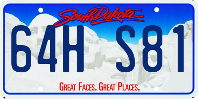 SD license plate 64HS81
