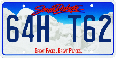 SD license plate 64HT62
