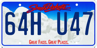 SD license plate 64HU47