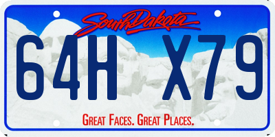 SD license plate 64HX79