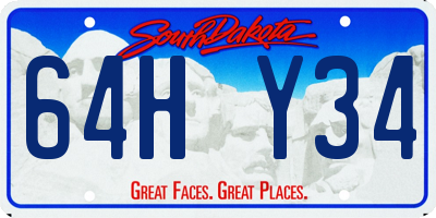 SD license plate 64HY34