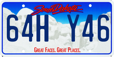 SD license plate 64HY46