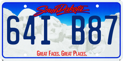 SD license plate 64IB87