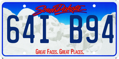 SD license plate 64IB94