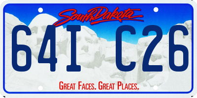 SD license plate 64IC26