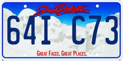 SD license plate 64IC73