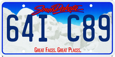 SD license plate 64IC89