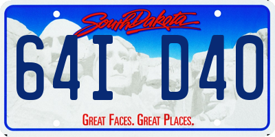 SD license plate 64ID40