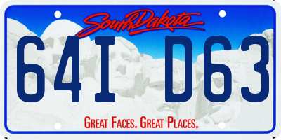 SD license plate 64ID63