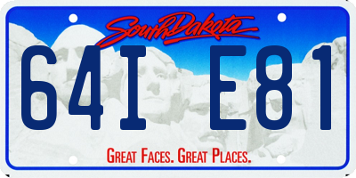SD license plate 64IE81