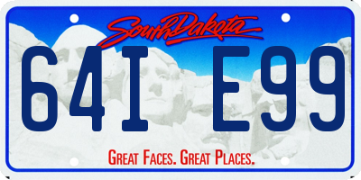 SD license plate 64IE99