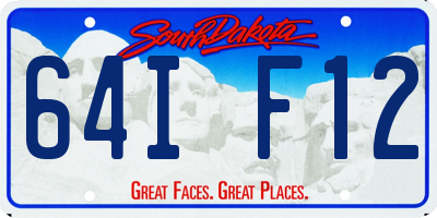 SD license plate 64IF12