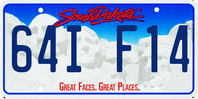 SD license plate 64IF14