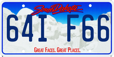 SD license plate 64IF66