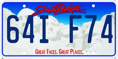 SD license plate 64IF74