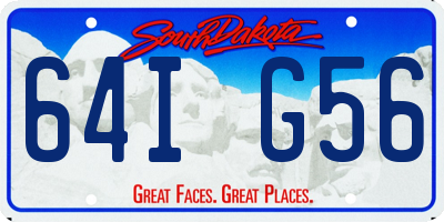 SD license plate 64IG56
