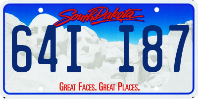 SD license plate 64II87