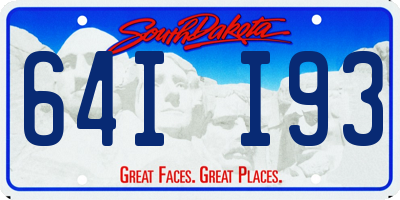 SD license plate 64II93