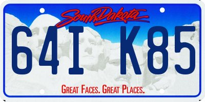 SD license plate 64IK85