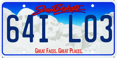 SD license plate 64IL03