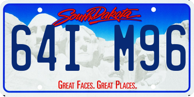 SD license plate 64IM96