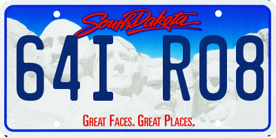 SD license plate 64IR08