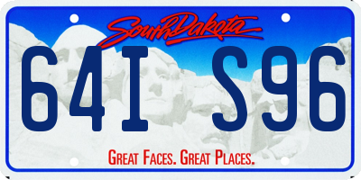 SD license plate 64IS96