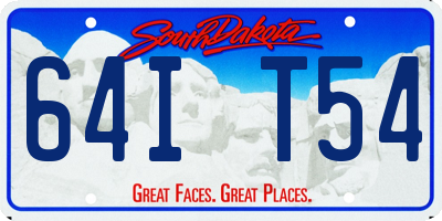 SD license plate 64IT54
